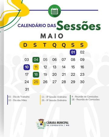 Calendário das Sessões