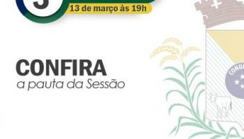 Acontece nesta segunda-feira, dia 13/03, no Plenário Dr. Ronaldo Vidal de Morais, a 3ª Sessão Ordinária da Câmara Municipal de Conquista, às 19h.  Com transmissão ao-vivo pelo Facebook e pela Rádio Dinâmica FM.   