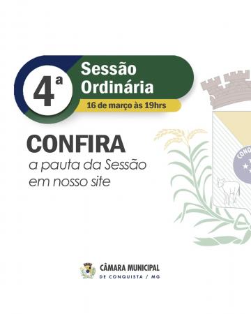 Pauta da Sessão Ordinária