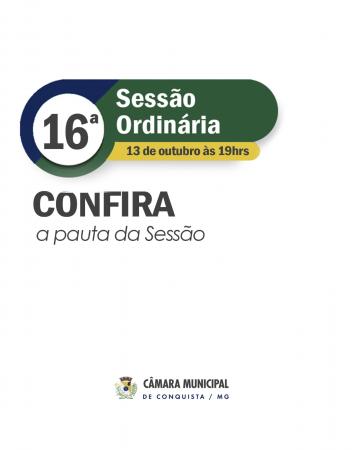 Pauta da Sessão Ordinária